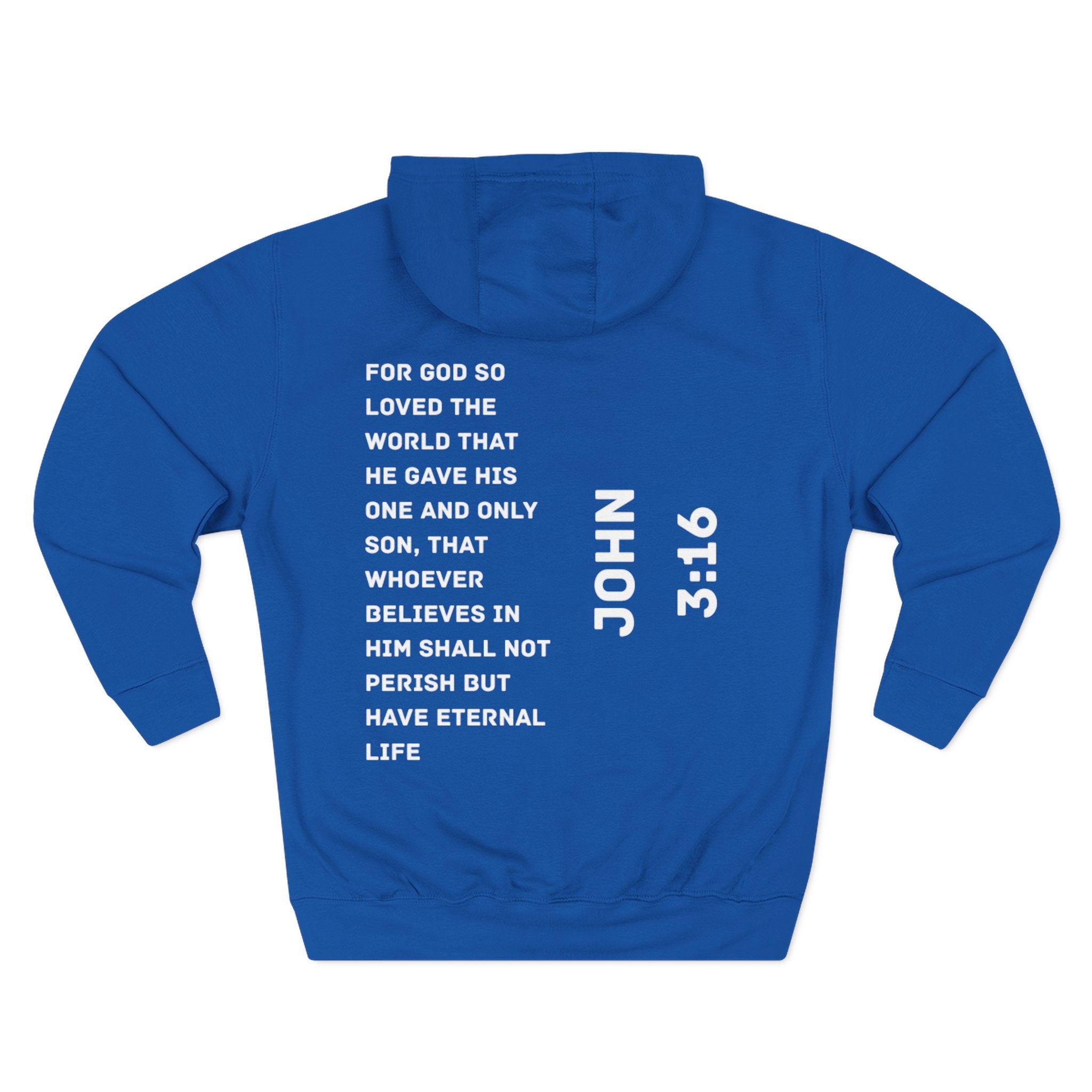 John 3:16 |Cozy Three-Panel Fleece Hoodie for All Seasons