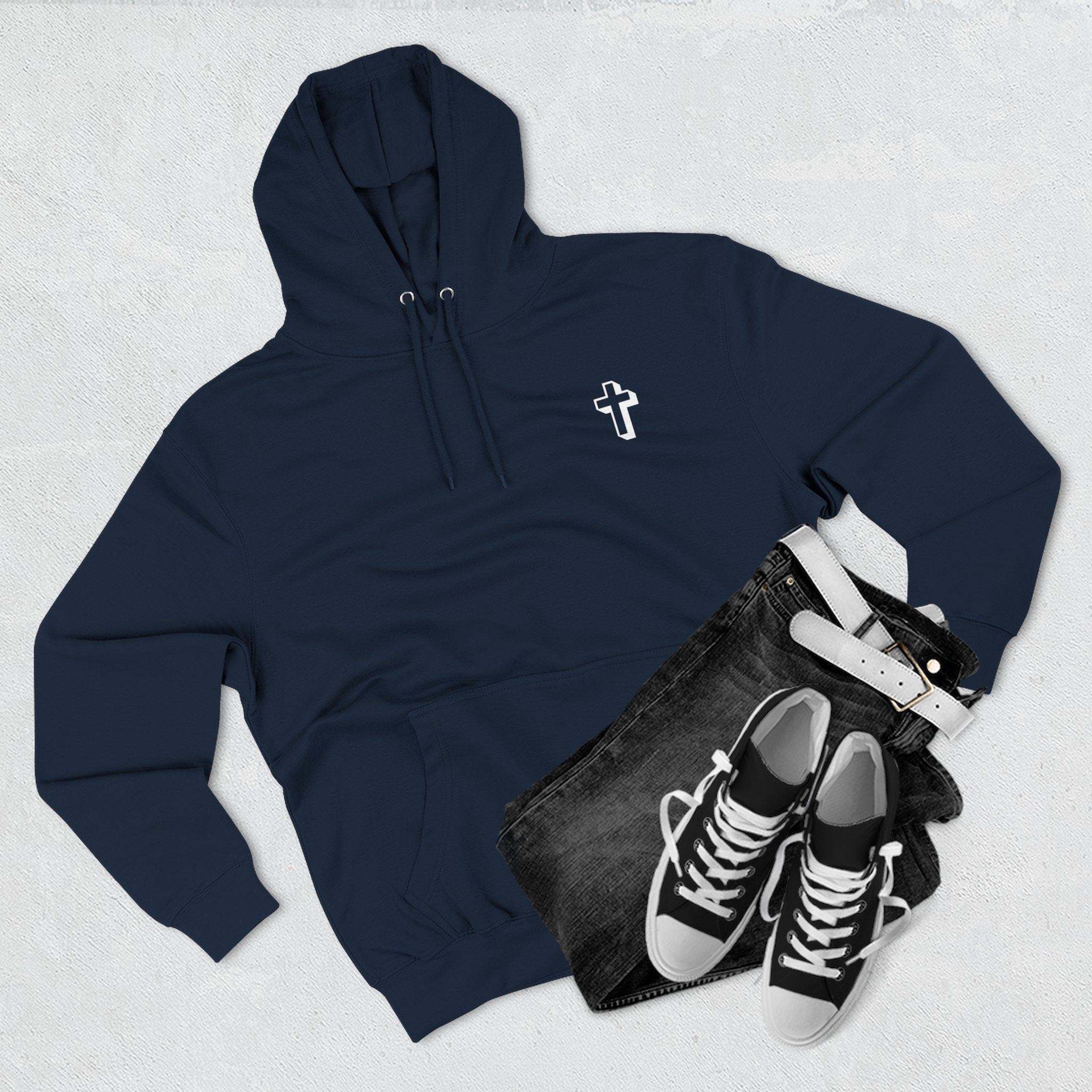 John 3:16 |Cozy Three-Panel Fleece Hoodie for All Seasons