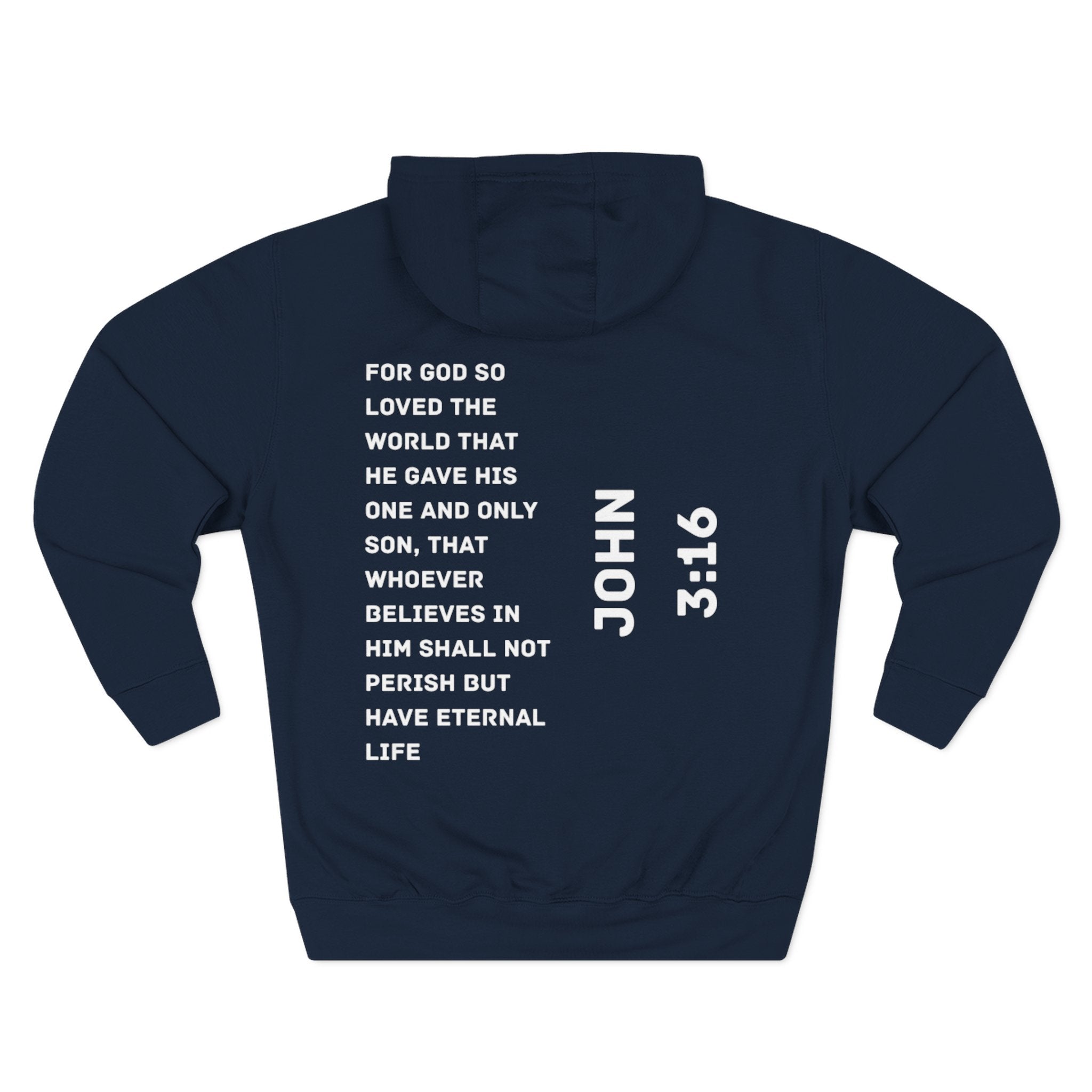 John 3:16 |Cozy Three-Panel Fleece Hoodie for All Seasons