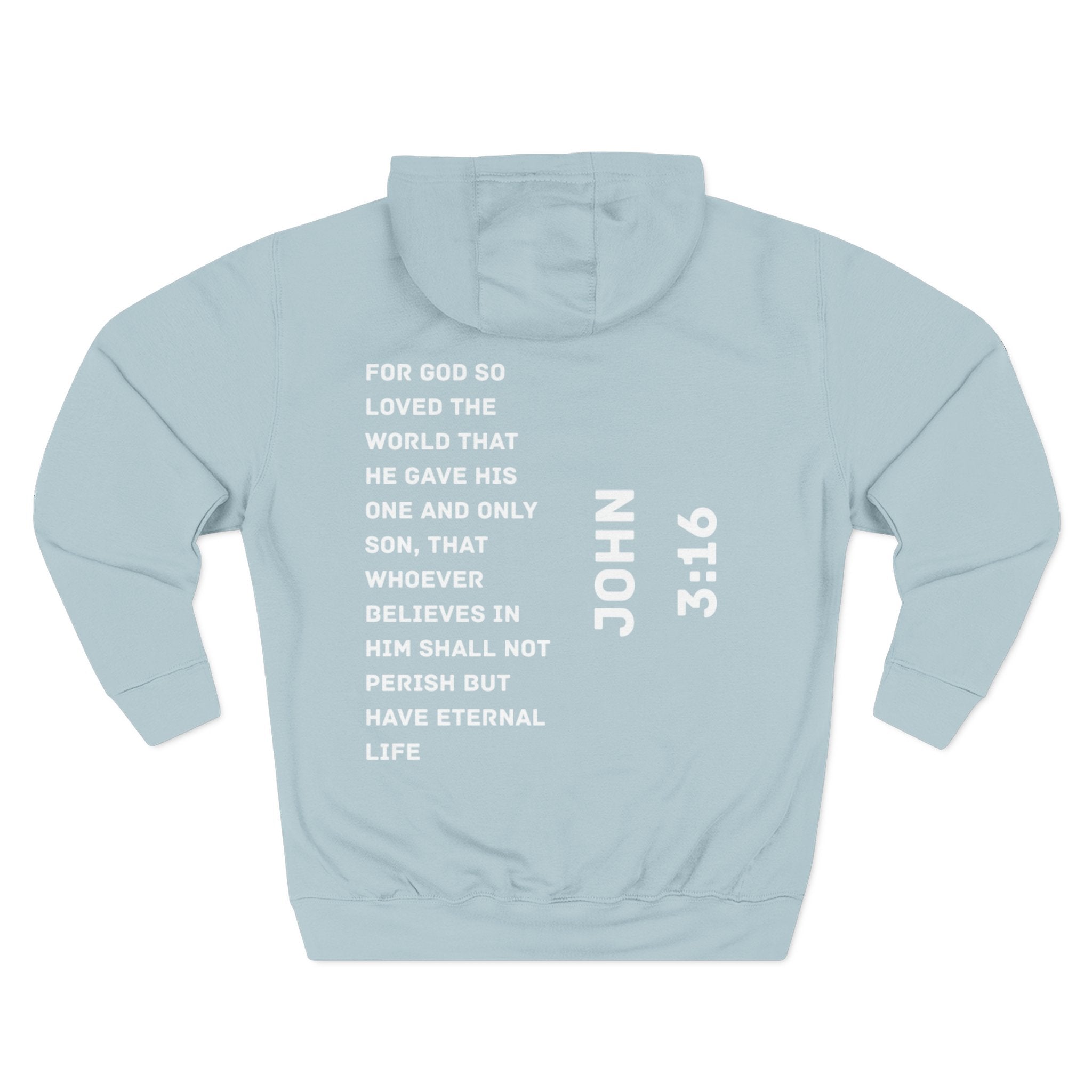 John 3:16 |Cozy Three-Panel Fleece Hoodie for All Seasons