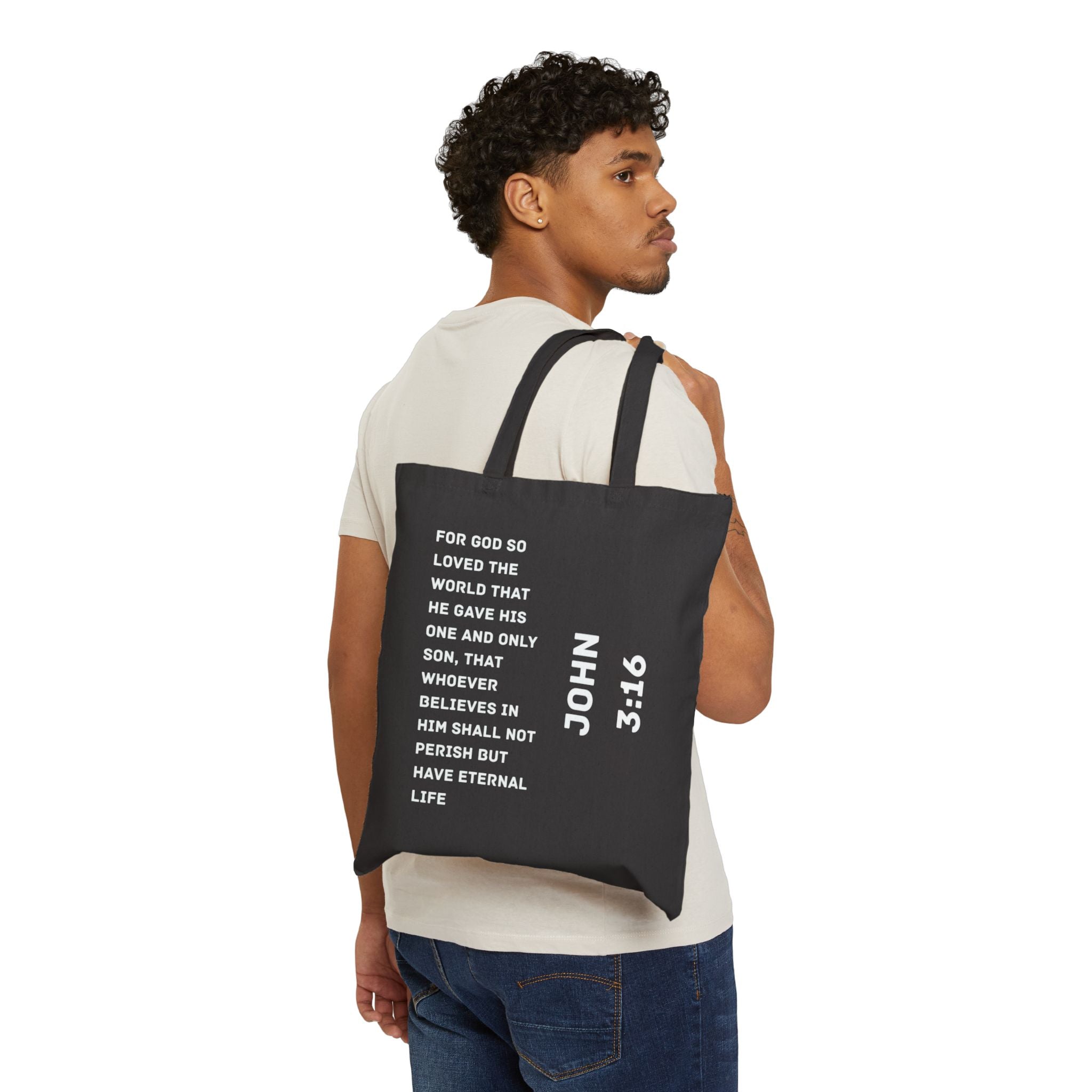 John 3:16 Cotton Canvas Tote Bag