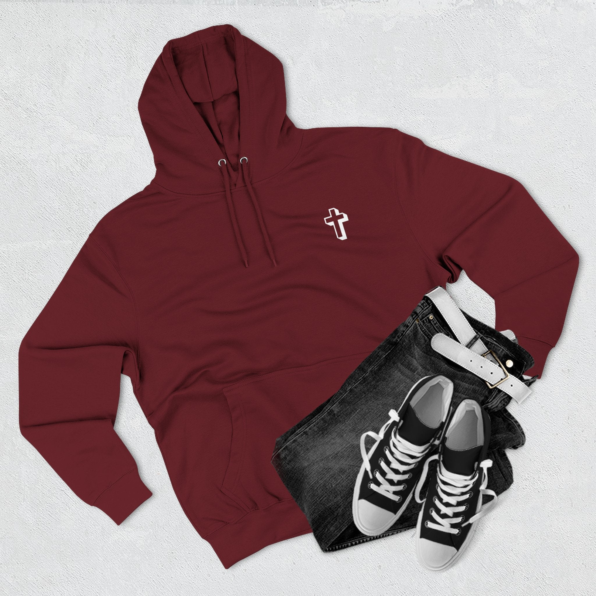 John 3:16 |Cozy Three-Panel Fleece Hoodie for All Seasons